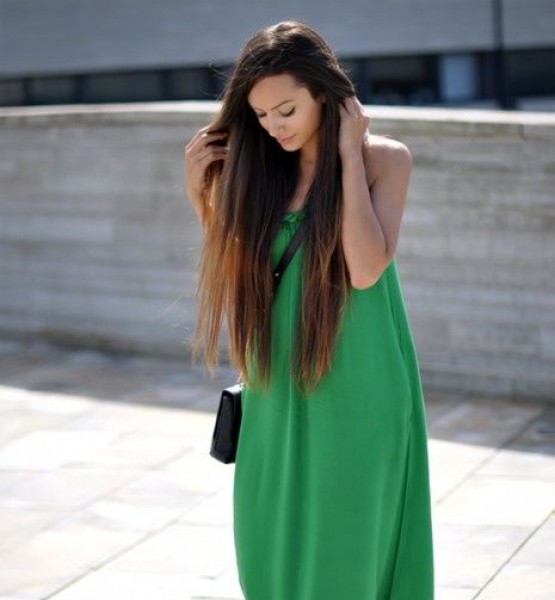Yeşil Maxi Elbise